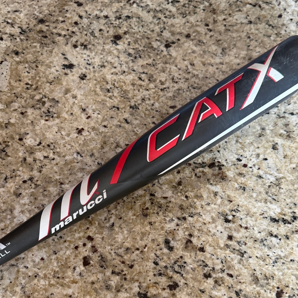 Marucci CATX Black and Red Baseball Bat